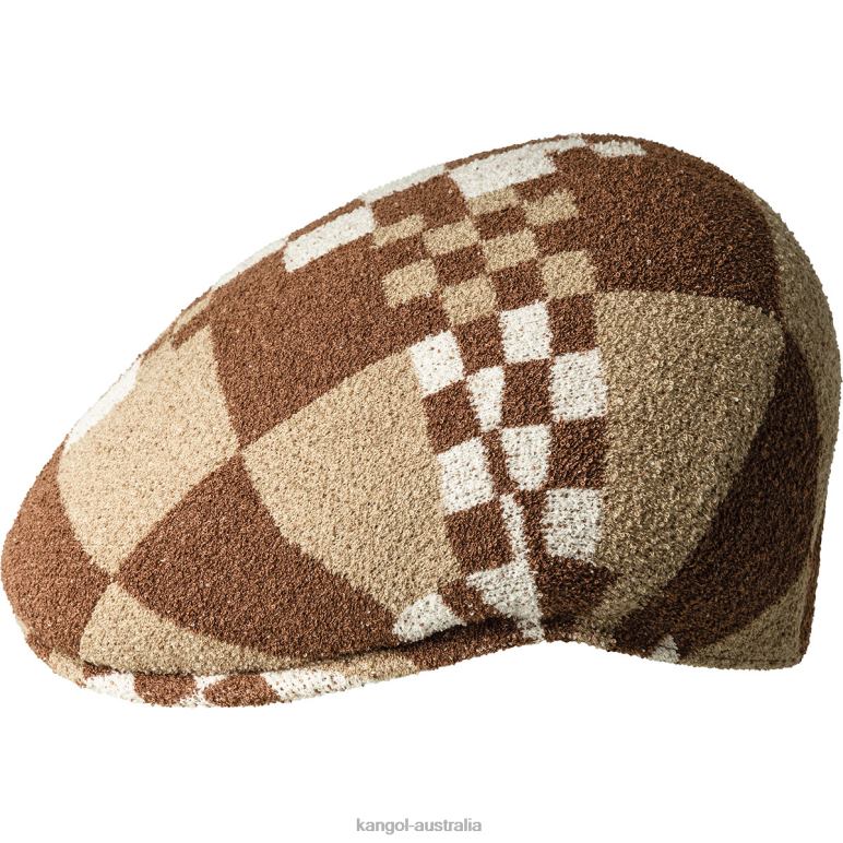 kangol australia Pop Gingham 504 LZ46X11 Mahogany/Oat