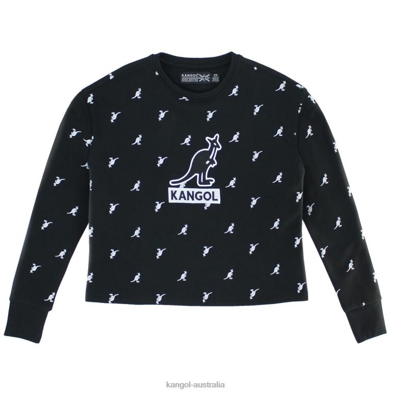 kangol australia AOP Crop Popover LZ46X1090 Black